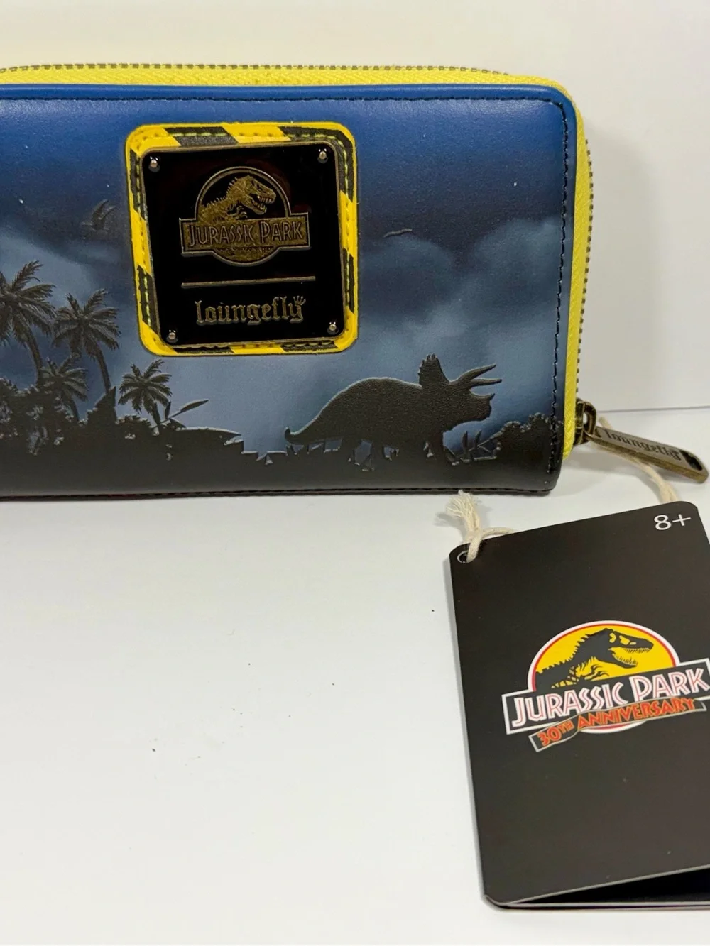 Loungefly Jurassic Park 30th Anniversary Dino Zip Around Wallet NWT Glow in Dark